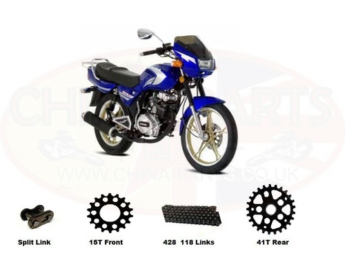 Chain sprockets kit black - chain,