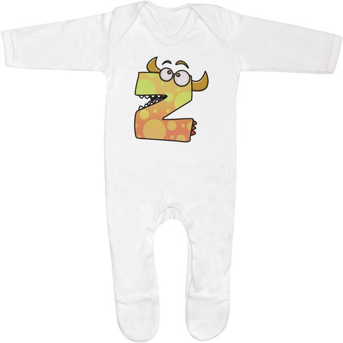 Letter monster baby romper - monster',