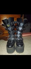 Demonia Heart Buckle Boots