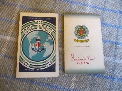 Boys brigade membership cards - brigade,