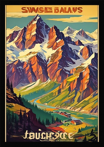 Vibrant vintage travel poster - vintage,
