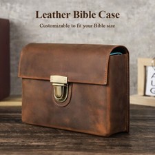 Leather Holy Bible Case Protective Cover Case Book Cover Case Bag Vintage