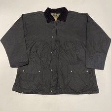 Vintage Wax Jacket Mens XL Green Hunting Shooting Outdoor Barn Coat England