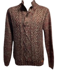 Joe Browns Purple Grey Cable Knit Jumper Medium Please Read.