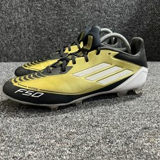 Adidas Football Boots Mens UK 9.5 Messi F50 FG Gold Moulded