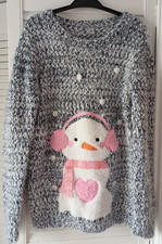Girls Christmas Snowman Jumper  -  Size; 13 years