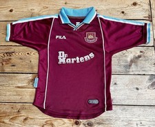 Original West Ham Dr. Martens 1999-2001 Home Shirt Boys Medium Approx 9-10 Years