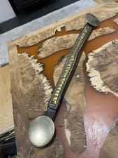 Antique Black Leather & Brass Horse Harness Decoration. Possibly Military