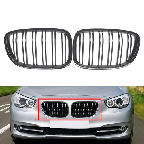Glossy black front bumper - black,