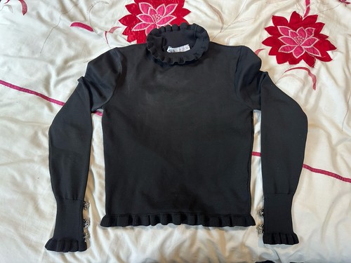 Zara ruffled neck and - ruffled,