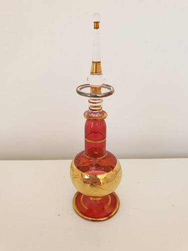 Egyptian glass perfume bottle - egyptian,