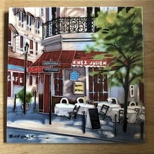 THE CREPE HOUSE Ceramic Art Tile by Brent Heighton – 30x30 cm Wall Art 12x12 ”