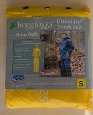 Frogg Toggs Ultra Lite 2 Youth Rain Suit Jacket And Pants Yellow Small 4-6