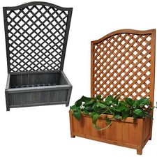 Wooden planter trellis box - planter,