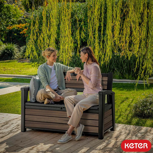 Keter rosewood storage bench - keter,