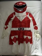 Red Power Ranger Costume Aged 5 Years Fancy Dress Costume Boys Girls