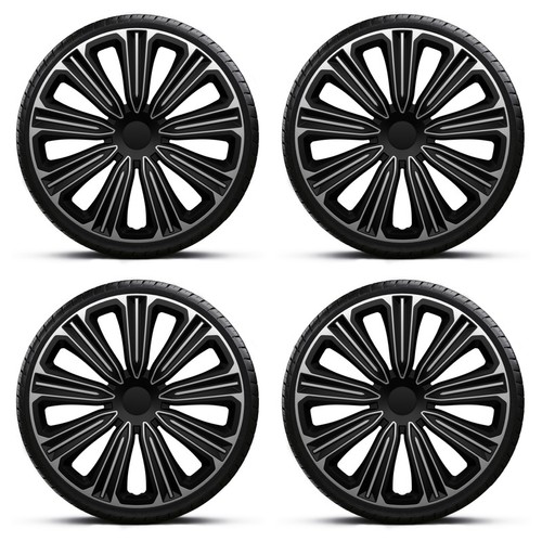 Wheel trims black silver - &,