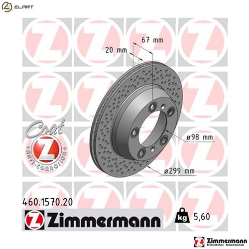 Brake disc 460 1570 for - brake,