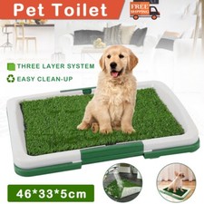 Pet Dog Toilet Mat Indoor Restroom Training Grass Potty Pad Loo Tray Large Puppy