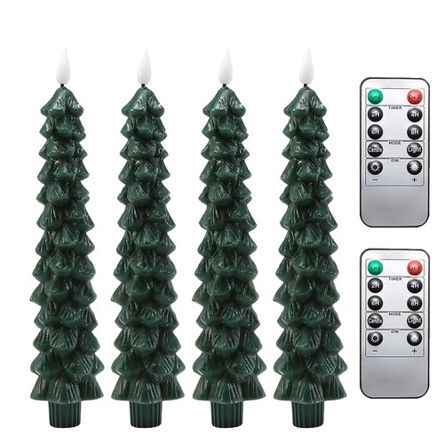 4pcs green christmas - christmas, tree