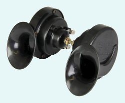 12v shell snail horn - in, black