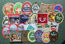 QUANTITY DENMARK BEER BOTTLE LABELS, CARLSBERG, HANCOCK, ALBANI BREWERY ETC.