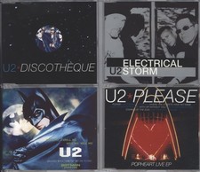 U2- CD Single Bundle - Job Lot of 4. Discotheque, Electric Storm, Please, Hold..
