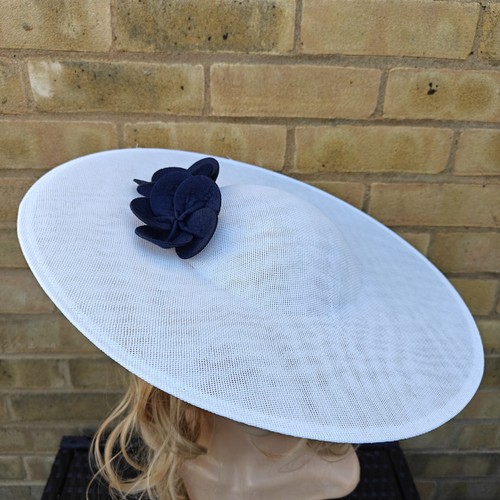 White navy blue - blue, flower