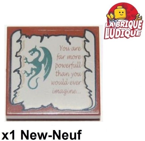 Lego tile decorated - tile, 2x2