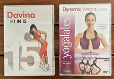 Fitness DVD Bundle, Davina Fit In 15, Yogalates Dynamic Weight Loss.