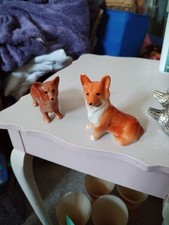 Cute Pembroke & Other Welsh Corgi ornament X 2 small chip on ear on 1