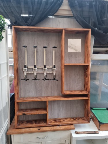 Wall mounted wooden drinks - wall,