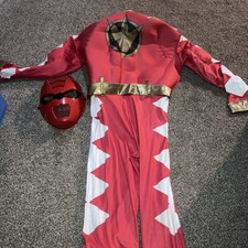 Power Rangers Dino Thunder  costume - Red with Mask age 7-8 Medium