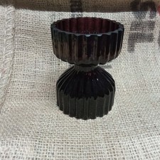 Vintage Wedgewood Amethyst Glass Candle Holder