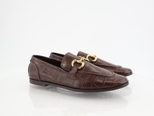 Jeffrey Campbell Velviteen Loafer  Size 11 Brown Leather Gold Chain Pointed