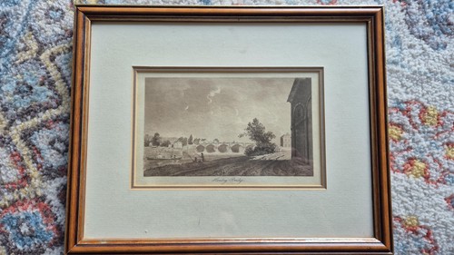 Aquatint henley bridge print - aquatint,