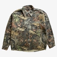 Vintage 90s Men's Advantage Timber Woodland Camouflage Shirt, Hunting Military
