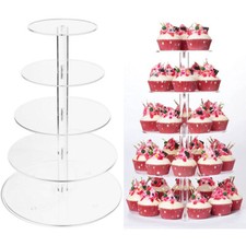 5 Tier Level Round Cupcake