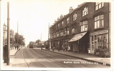 Hanwell. Boston Road # 23 by Wakefield's. Tram & Elthorne Fruit Stores.