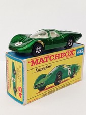 Matchbox Superfast No45 Ford Group 6 UNPAINTED BASE  RARE F TYPE BOX. VNMIB 
