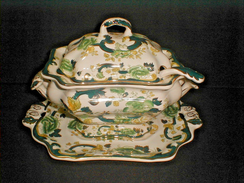 Masons ironstone vintage green - vintage,