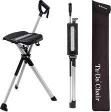 TA-DA Step2Gold Series 2  Walking Stick & Seat, Lightweight Aluminium Pole Chair