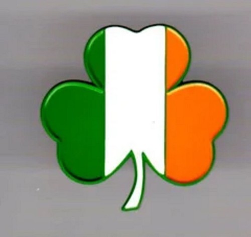 Irish shamrock pin badge - pin,
