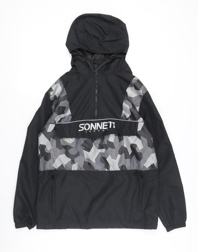 Sonneti boys black camo anorak - black,
