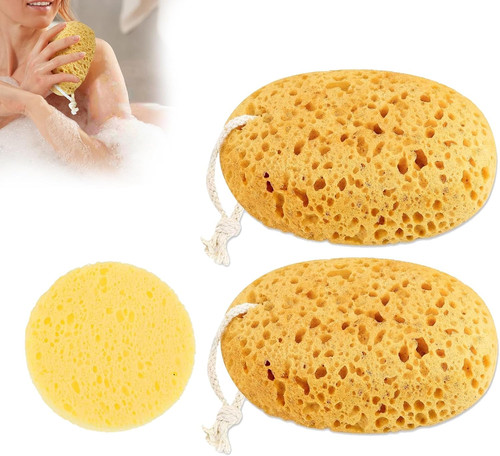 Body bath sponge 3pcs natural - body,