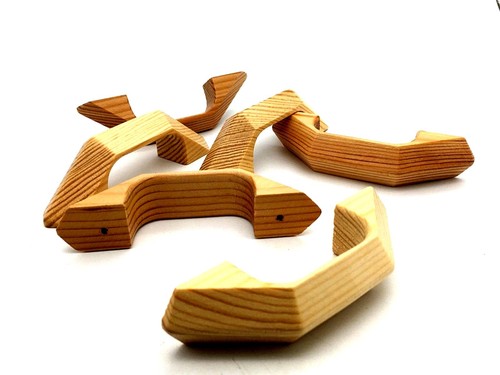 Solid pine handles - 64mm, angled
