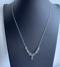 Mystic Topaz Grey Rainbow Vintage 925 Sterling Silver  Necklace 17.75"