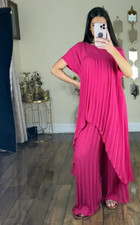 H.O.S Women's Pleated High Low