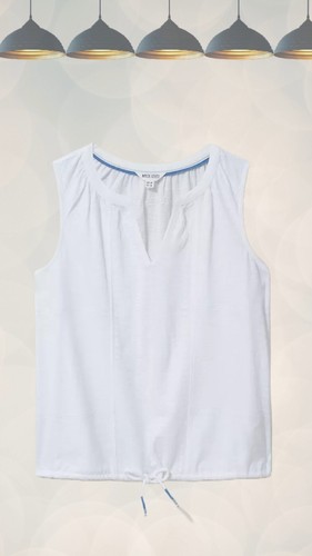 Womens white stuff - white, sleeveless