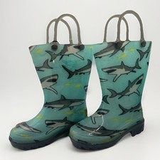 Shark Fish Rain Boots Light Up